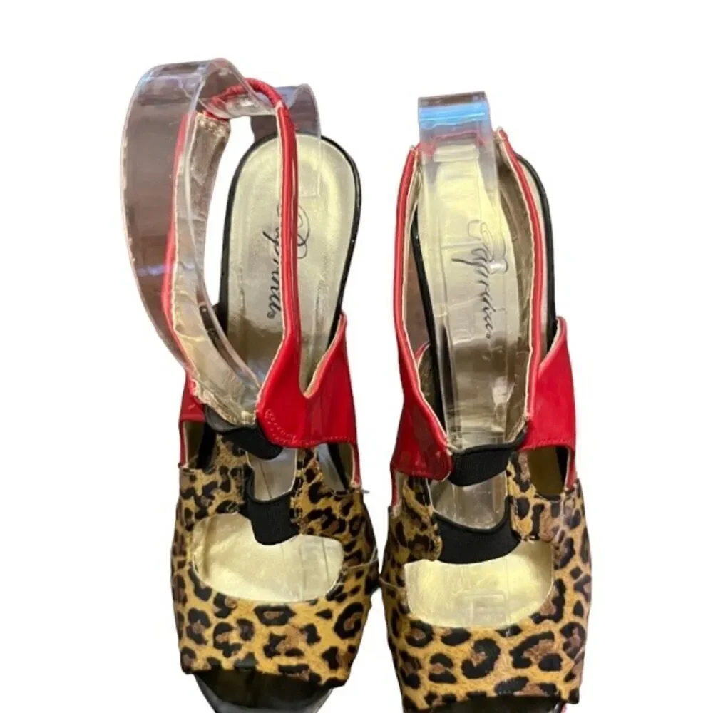 Paprika Women's‎ Stiletto Heels - Leopard, Red, Hot Pink!